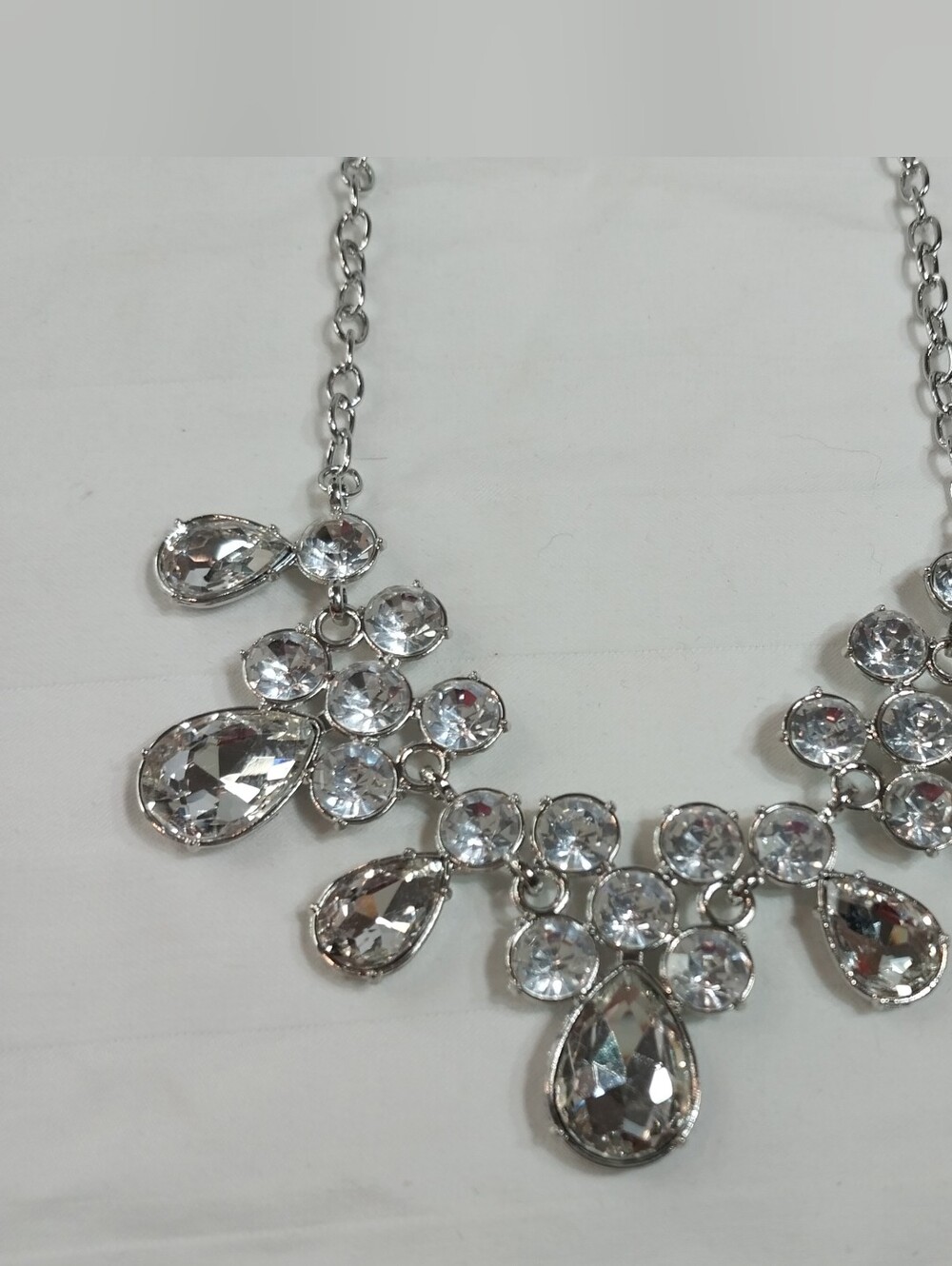 Paparazzi Debutante Drama teardrop rhinestone necklace - Picture 6 of 9